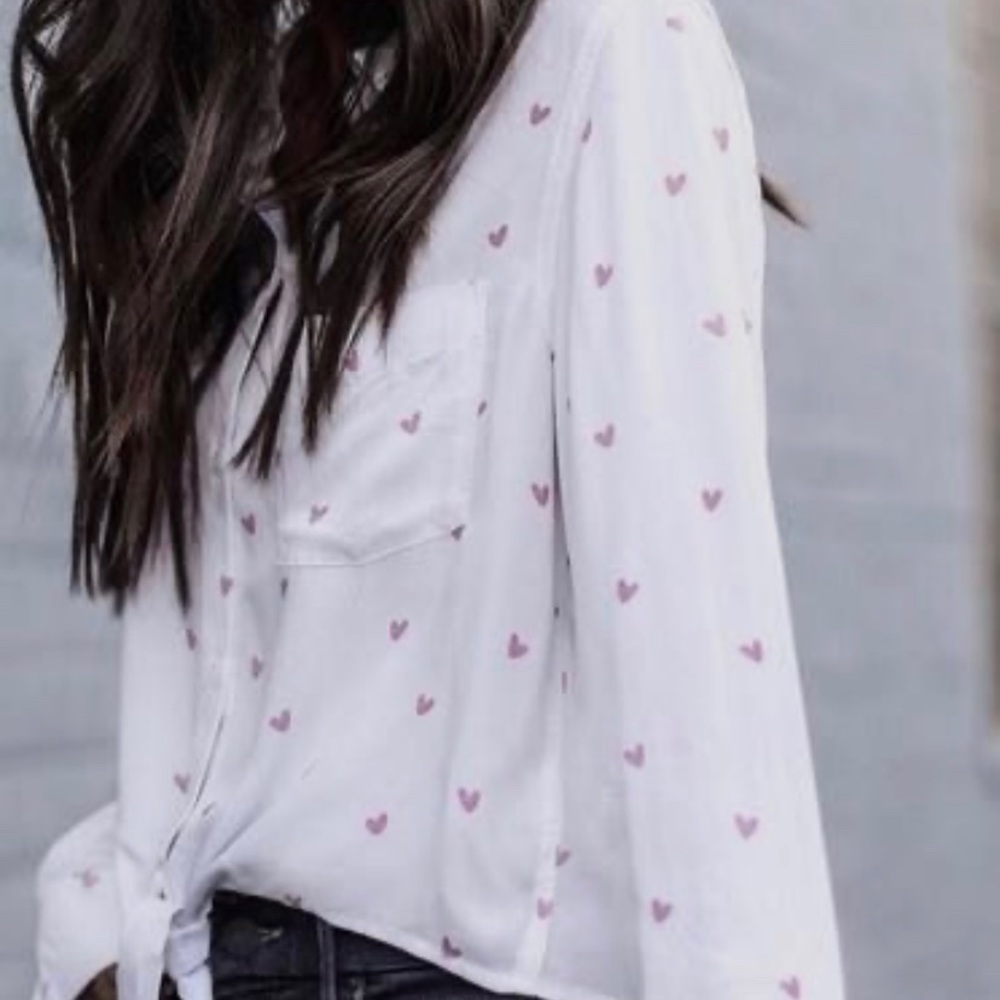 Rails Heart Printed Blouse
